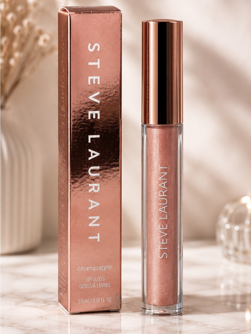 Steve Laurant Champagne Shimmer Lip Gloss Full Size NIB